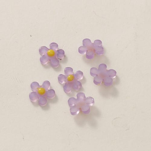 Mobiltelefon DIY Kit, Harts, Blomma, fler färger för val, 10x10mm, Säljs av PC