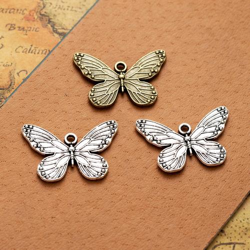 Zinc Alloy Animal Pendants Butterfly plated DIY nickel lead & cadmium free Sold By Bag