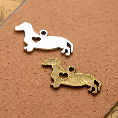 Zinc Alloy Animal Pendants Dog plated DIY nickel lead & cadmium free Sold By Bag