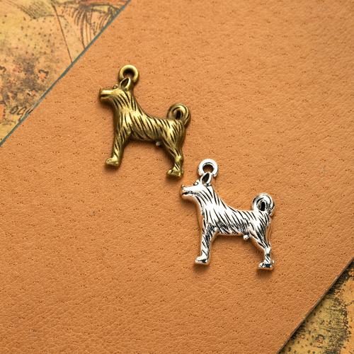 Zinc Alloy Animal Pendants Dog plated DIY nickel lead & cadmium free Sold By Bag