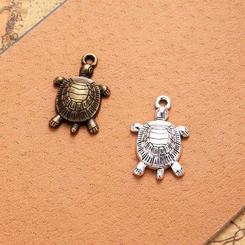 Zinc Alloy Animal Pendants Turtle plated DIY nickel lead & cadmium free Sold By Bag