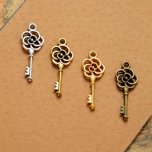 Zinc Alloy Key Pendants plated DIY nickel lead & cadmium free Sold By Bag