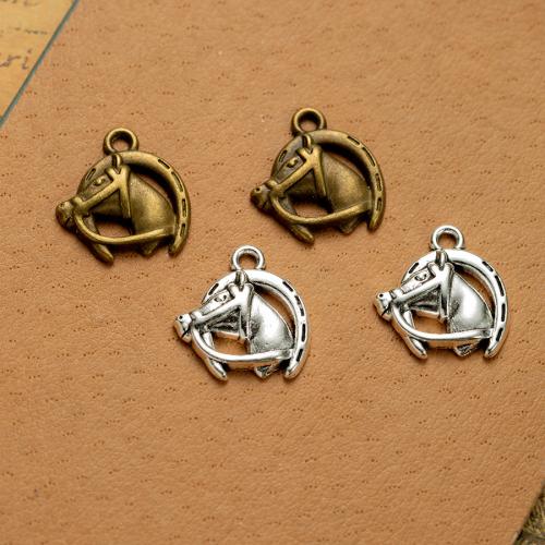 Zinc Alloy Animal Pendants Horse plated DIY nickel lead & cadmium free Sold By Bag