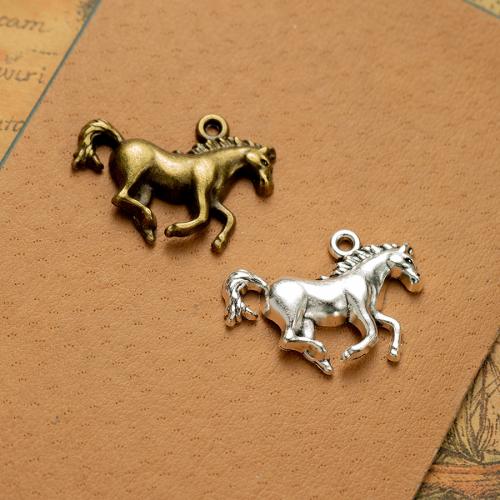 Zinc Alloy Animal Pendants Horse plated DIY nickel lead & cadmium free Sold By Bag