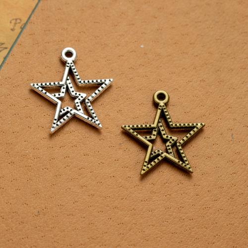 Sinc Alloy Star siogairlín, plátáilte, DIY, dathanna níos mó le haghaidh rogha, nicil, luaidhe & caidmiam saor in aisce, 23x21mm, 100ríomhairí pearsanta/Mála, Díolta De réir Mála