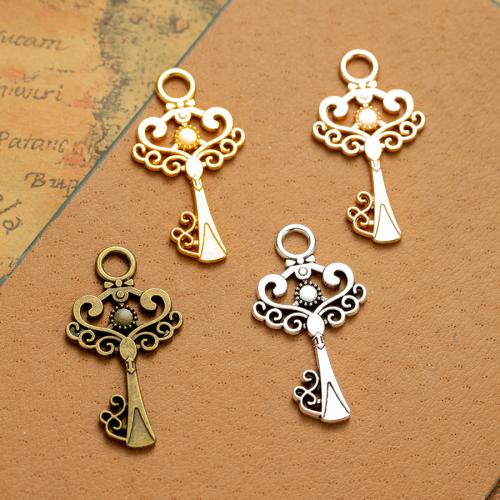 Zinc Alloy Key Pendants plated DIY nickel lead & cadmium free Sold By Bag