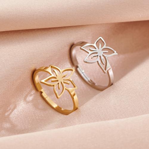 Zinc Alloy Finger Ring Flower plated Adjustable & for woman nickel lead & cadmium free inner ~20mm Sold By PC