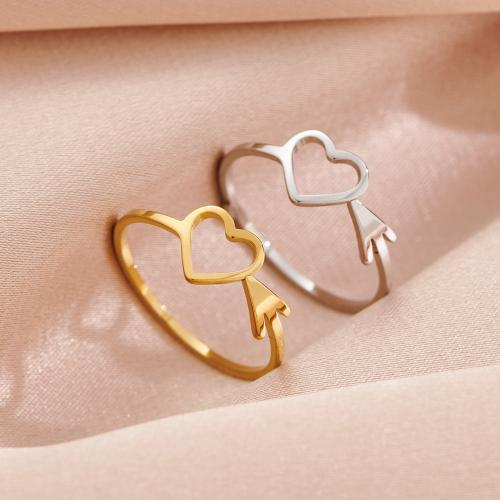 Zinc Alloy fingerring, Heart, forgyldt, Justerbar & for kvinde, flere farver til valg, nikkel, bly & cadmium fri, inner diameter:17~20mm, Solgt af PC