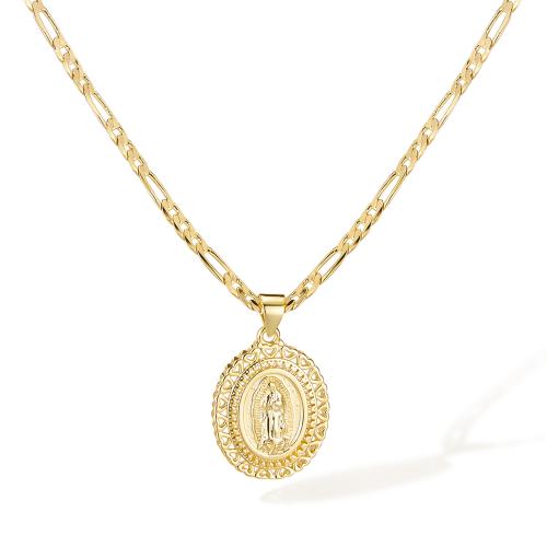 Collier en laiton, avec 55mm chaînes de rallonge, Plaqué d'or 14K, bijoux de mode & pour femme & creux, Longueur 505 mm, Vendu par PC