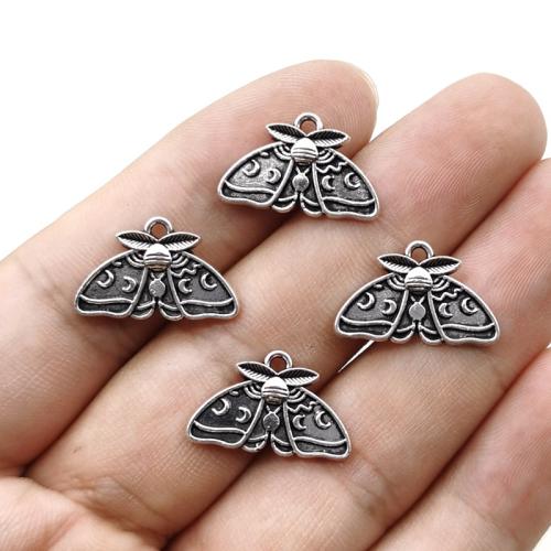 Sinc Alloy Pendants Ainmhithe, feithidí, dath airgid antique plátáilte, DIY, 100ríomhairí pearsanta/Mála, Díolta De réir Mála