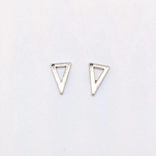 Zinc Alloy Pendants Triangle antique silver color plated DIY Sold By Bag