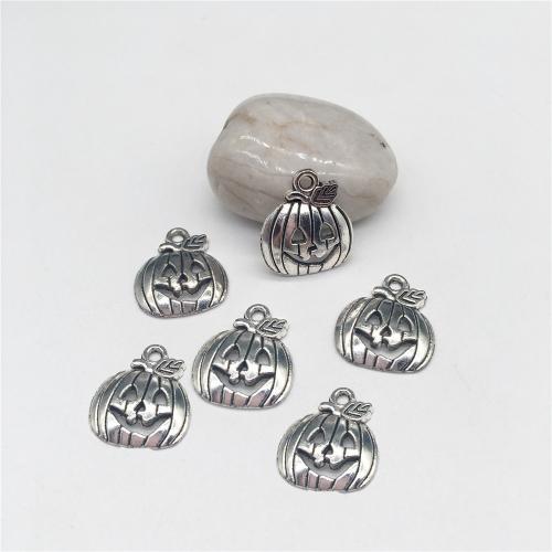 Colgantes de Aleación de Zinc, Calabaza, chapado en color de plata antigua, Bricolaje, 19x16mm, 100PCs/Bolsa, Vendido por Bolsa