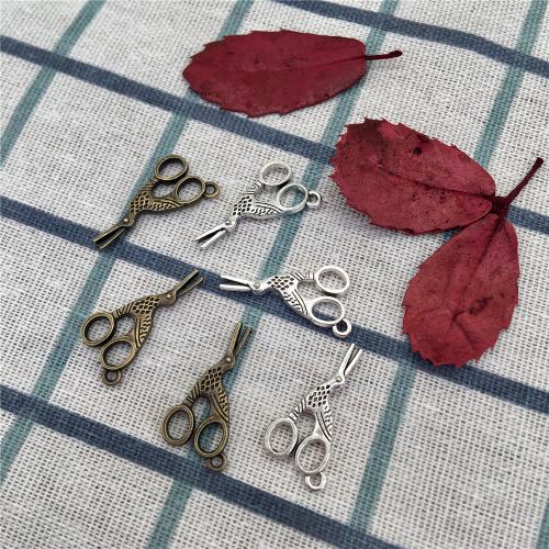 Zinc Alloy Scissors Pendants plated DIY Sold By Bag