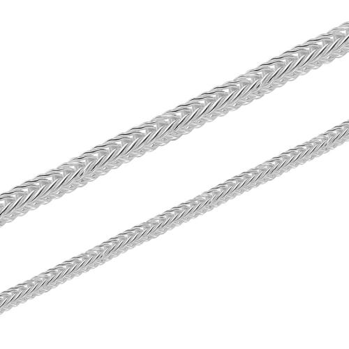 Sterling zilveren kettingen, 925 sterling zilver, DIY & verschillende grootte voor keus, zilver, Verkocht door m