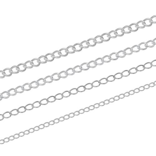 925 Sterling Silver Chains DIY silver color Sold By m