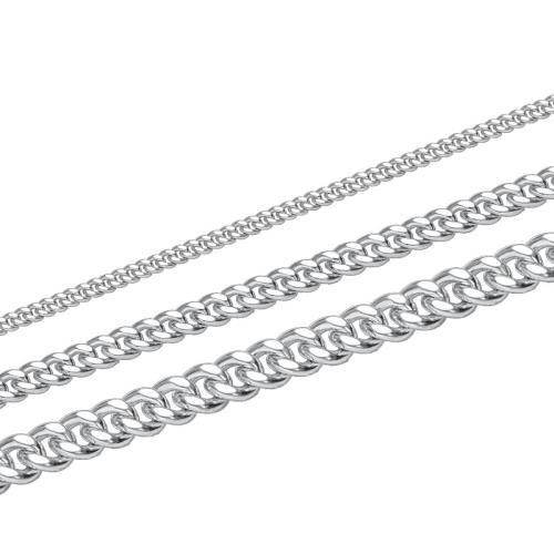 925 Sterling Silver Chains sideways chain & DIY & flower cut silver color Sold By m