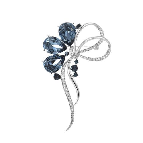 Zinc Alloy Brooches with Crystal for woman & with rhinestone Sold By PC