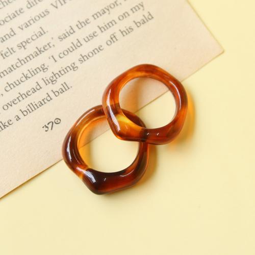 Resin fingerring, du kan DIY & emalje, flere farver til valg, Indvendig diameter:Ca. 17mm, Solgt af PC