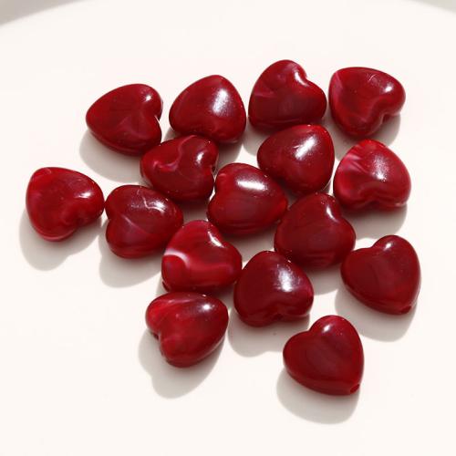 Acrylic Jewelry Beads Heart polished DIY Sold By PC