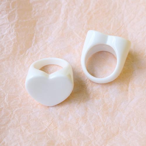 Resin fingerring, du kan DIY & for kvinde, flere farver til valg, Inner diameter:17mm, Solgt af PC