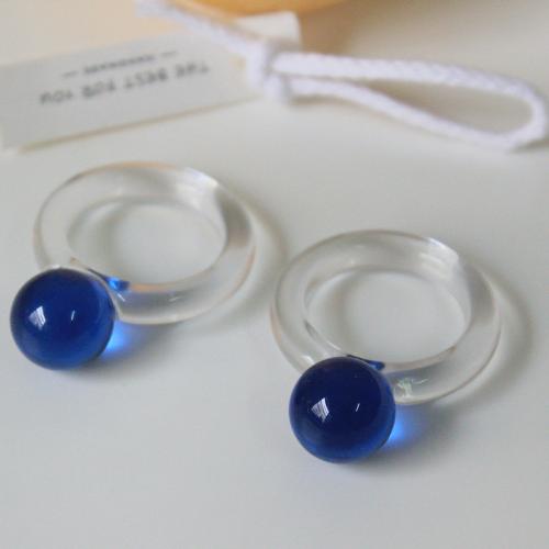 Resin fingerring, du kan DIY, flere farver til valg, Inner diameter:18mm, Solgt af PC