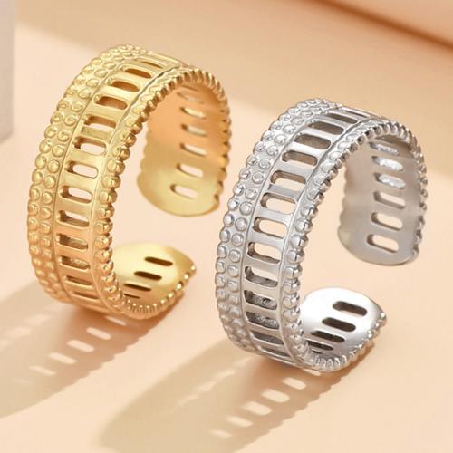 Stainless Steel Finger Ring 304 Stainless Steel fashion jewelry & for woman inside diameter 17mm width 7mm Sold By PC