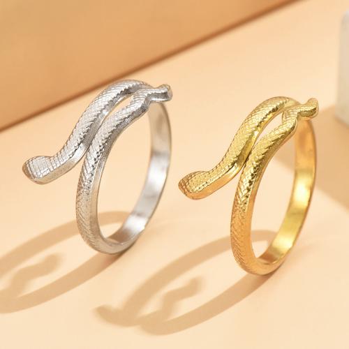 Stainless Steel Finger Ring 304 Stainless Steel Snake fashion jewelry & for woman Sold By PC