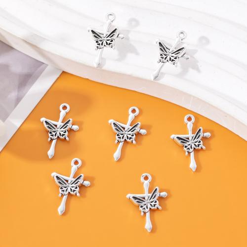 Zinc Alloy Cross Pendants antique silver color plated DIY nickel lead & cadmium free Approx Sold By Bag