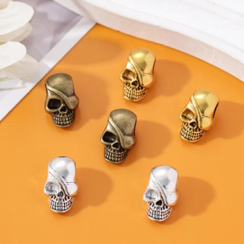 Zinc Alloy Jewelry Beads Skull plated DIY nickel lead & cadmium free Approx Sold By Bag