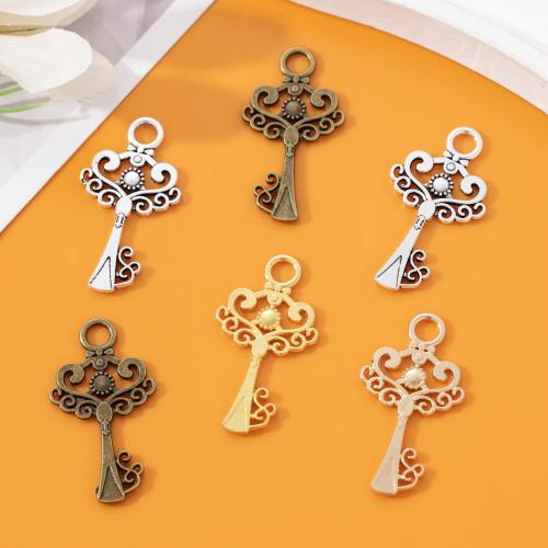 Zinc Alloy Key riipukset, Sinkkiseos, Avain, päällystetty, tee-se-itse, enemmän värejä valinta, nikkeli, lyijy ja kadmium vapaa, 32x18mm, 100PC/laukku, Myymät laukku