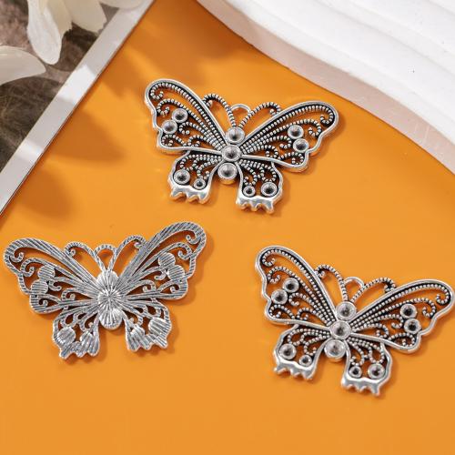 Zinc Alloy Animal Pendants Butterfly antique silver color plated DIY nickel lead & cadmium free Approx Sold By Bag