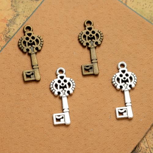 Zinc Alloy Key Pendants plated DIY nickel lead & cadmium free Sold By Bag