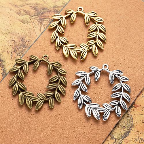 Zinc Alloy Leaf Pendants plated DIY nickel lead & cadmium free Sold By Bag