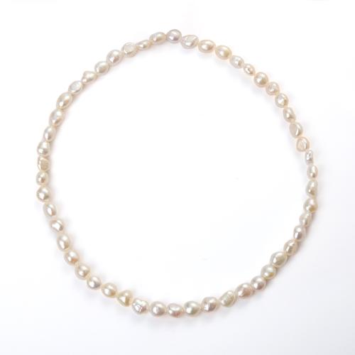 Keishi Kulturan Slatkovodni Pearl perle, možete DIY, bijel, about:6-7mm, Rupa:Približno 1mm, Prodano Per Približno 38 cm Strand