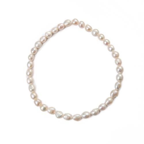 Krumpir Kulturan Slatkovodni Pearl perle, možete DIY, bijel, about:8-9mm, Rupa:Približno 1mm, Prodano Per Približno 38 cm Strand