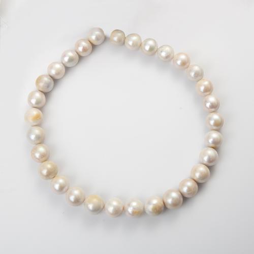 Natural Freshwater Pearl Loose Beads Slightly Round DIY white mm Approx 1mm Sold Per Approx 38 cm Strand