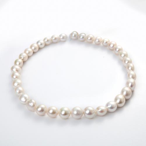 Natural Freshwater Pearl Loose Beads Slightly Round DIY white mm Approx 1mm Sold Per Approx 38 cm Strand