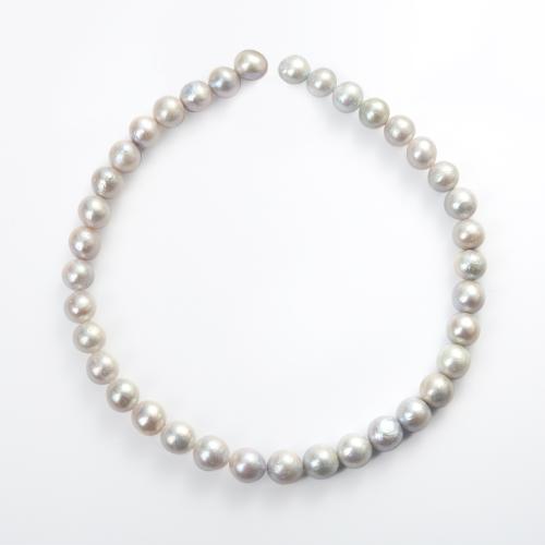 Přírodní sladkovodní perly perlí, Sladkovodní Pearl, Mírně kulaté, DIY, bílý, aboutuff1a10-11mm, Otvor:Cca 1mm, Prodáno za Cca 38 cm Strand