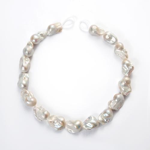 Barokna Kulturan Slatkovodni Pearl perle, možete DIY, bijel, about:15-18mm, Rupa:Približno 1mm, Prodano Per Približno 38 cm Strand