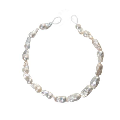 Barokna Kulturan Slatkovodni Pearl perle, možete DIY, bijel, about:13-15mm, Rupa:Približno 1mm, Prodano Per Približno 38 cm Strand