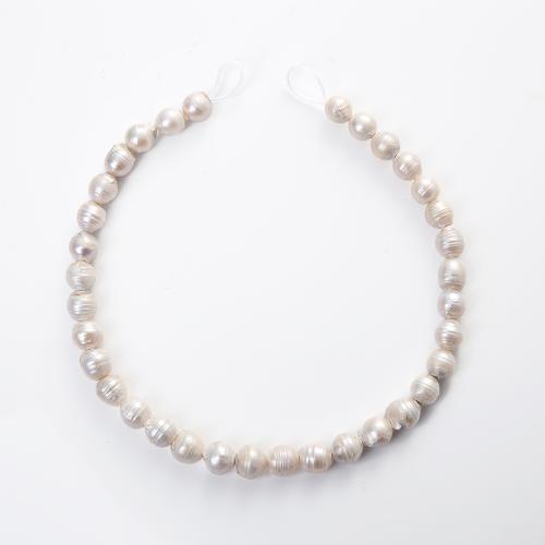 Barokní kultivované sladkovodní perle, Sladkovodní Pearl, Baroko, DIY, bílý, about:10-11mm, Otvor:Cca 1mm, Prodáno za Cca 38 cm Strand