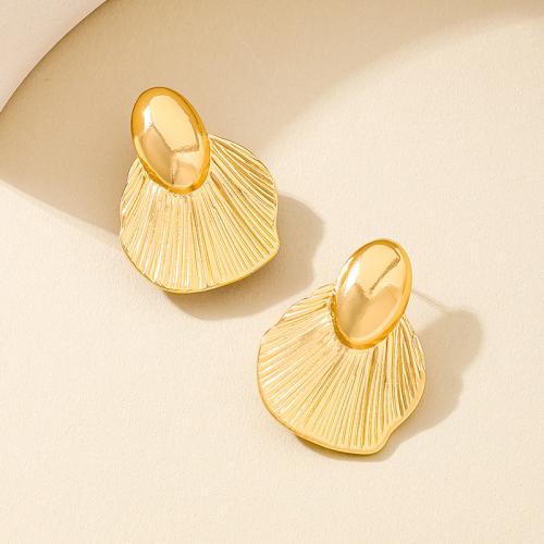 Zinc Alloy Stud Earring plated for woman golden Sold By Pair