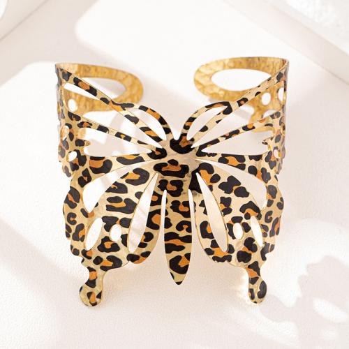 Zinc Alloy Bangle Smykker, Butterfly, forgyldt, for kvinde, gylden, Solgt af PC