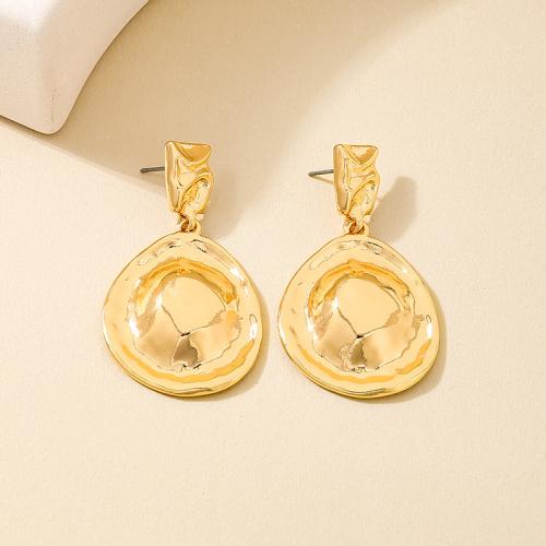 Zinc Alloy Stud Earring plated for woman golden Sold By Pair