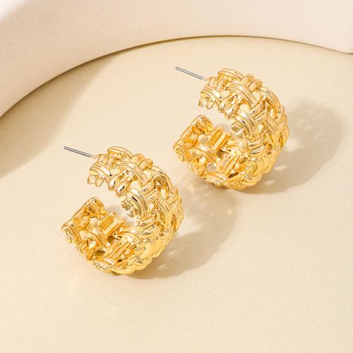 Lo zinco in lega Stud Earring, lega in zinco, placcato, per la donna, oro, Venduto da coppia