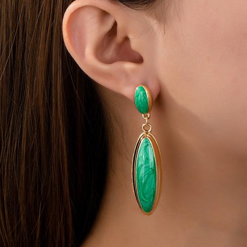 Boucle d'oreille dormeuse en alliage de zinc, Placage, pour femme & émail, plus de couleurs à choisir, Vendu par paire