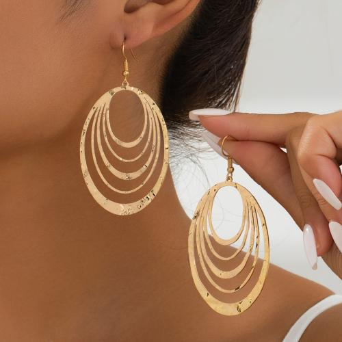 Zinc Alloy Drop Earrings plated for woman gold Sold By Pair