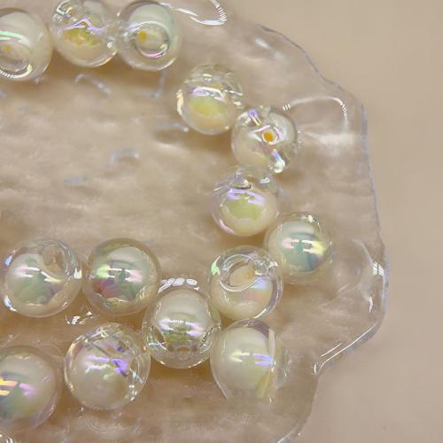 Acrylic Jewelry Beads plated DIY 16mm Sold By Bag