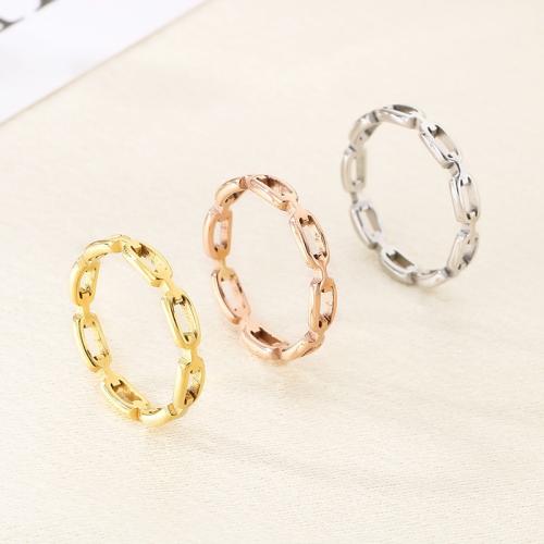 Stainless Steel Finger Ring 304 Stainless Steel Vacuum Ion Plating for woman Sold By PC