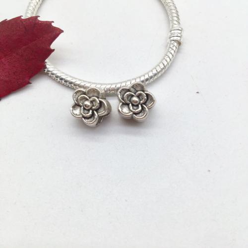 Zinc Alloy Flower Beads antique silver color plated DIY Sold By Bag